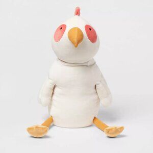 NEW Chicken Weighted Plush Kids' Throw Pillow White - Pillowfort™